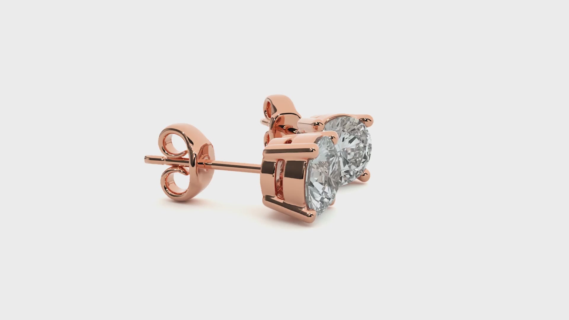 0.94 Carat G Color VS1 Clarity Diamond Studded Natural Diamond Studs Earrings.